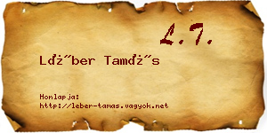 Léber Tamás névjegykártya